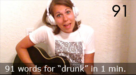 91 words for 'drunk' in 1 minute
